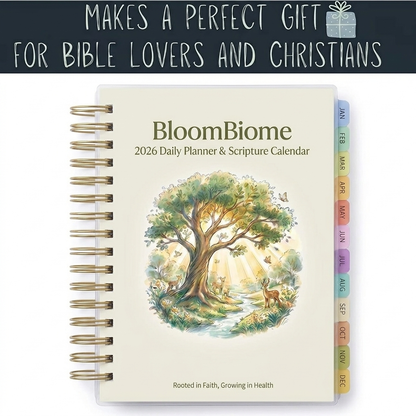 BloomBiome 2026 Daily Scripture Planner & Calendar